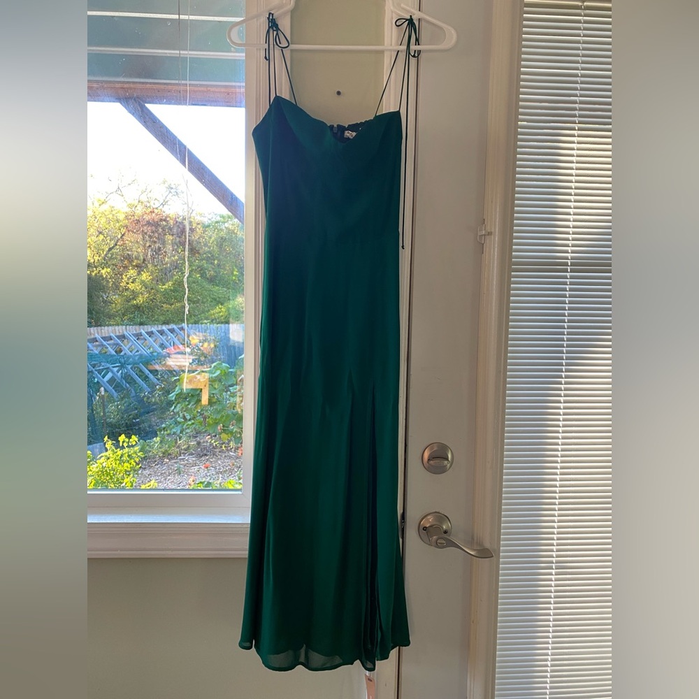 Reformation Juliette Dress in Emerald Green - Size 4, NWT